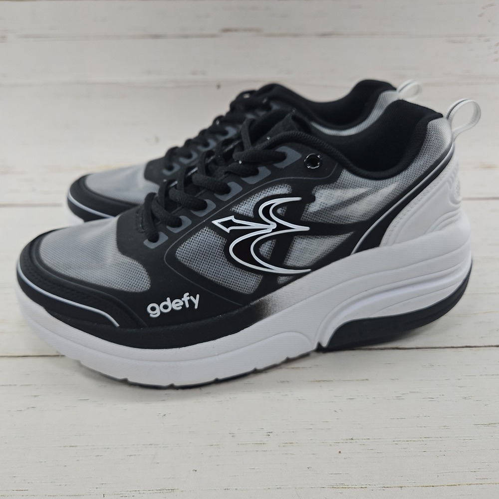G-Defy Gravity Defyer Ion Walking Shoes Womens 7.5 Black White TB9022FWL Comfort